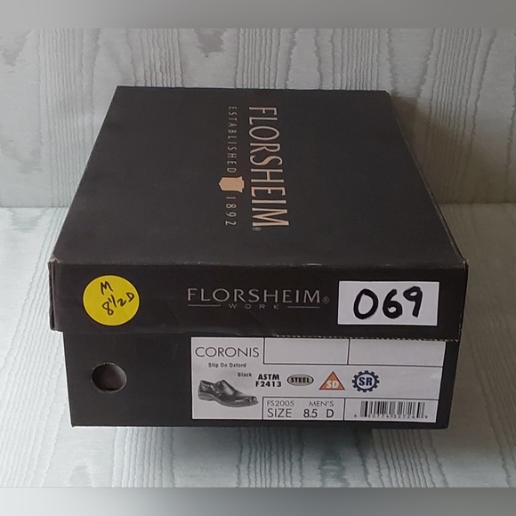 NIB FLORSHEIM Men's Work Shoes SIZE 8.5 D / #069 - Picture 8 of 10